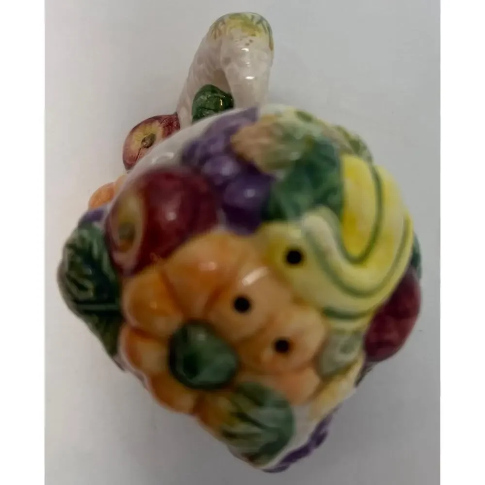 OCI Fitz & Floyd 1993 Horn of Plenty Salt/Pepper Shaker Omnibus Harvest Bounty